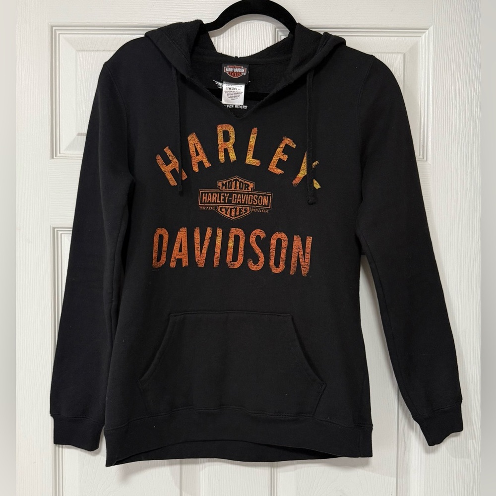 Harley-Davidson Women's Virtually Unstoppable Split Neck Pullover Fleece Hoodie
